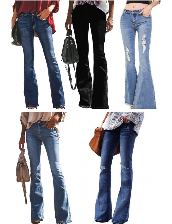 Beautiful Charming Trendy Major Denim Bell-bottom Jeans