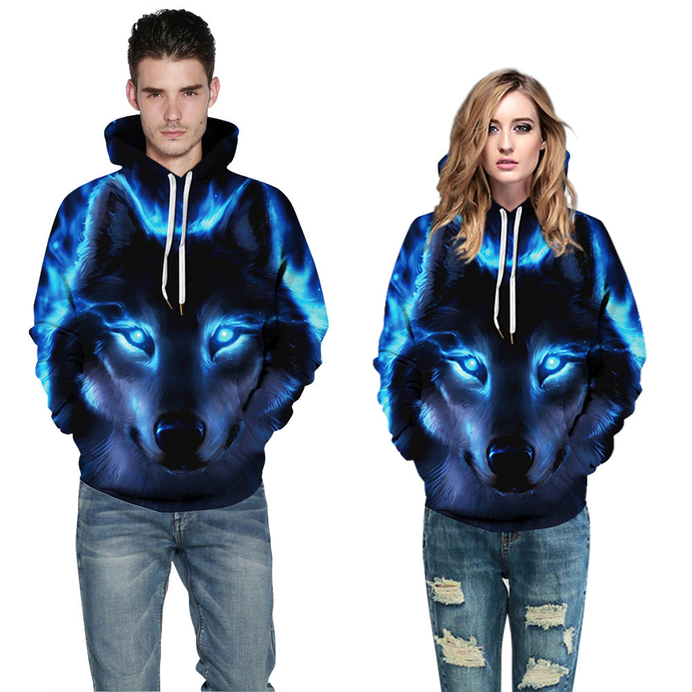 Luminous Digital Printed Hoodie Couple Wear Sweaters
