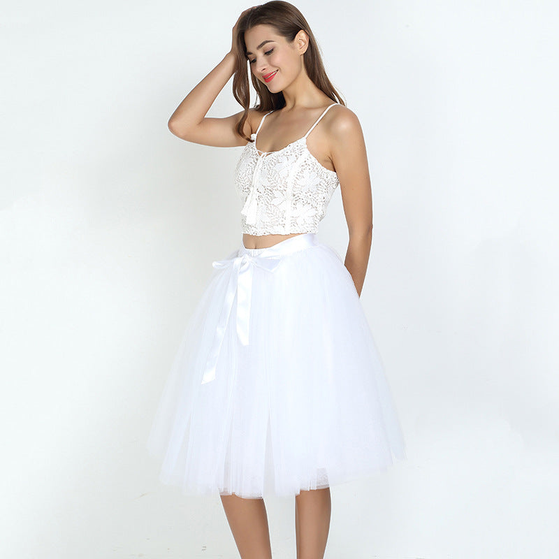 7 Layers Tulle Ballet Style Gauze Skirts