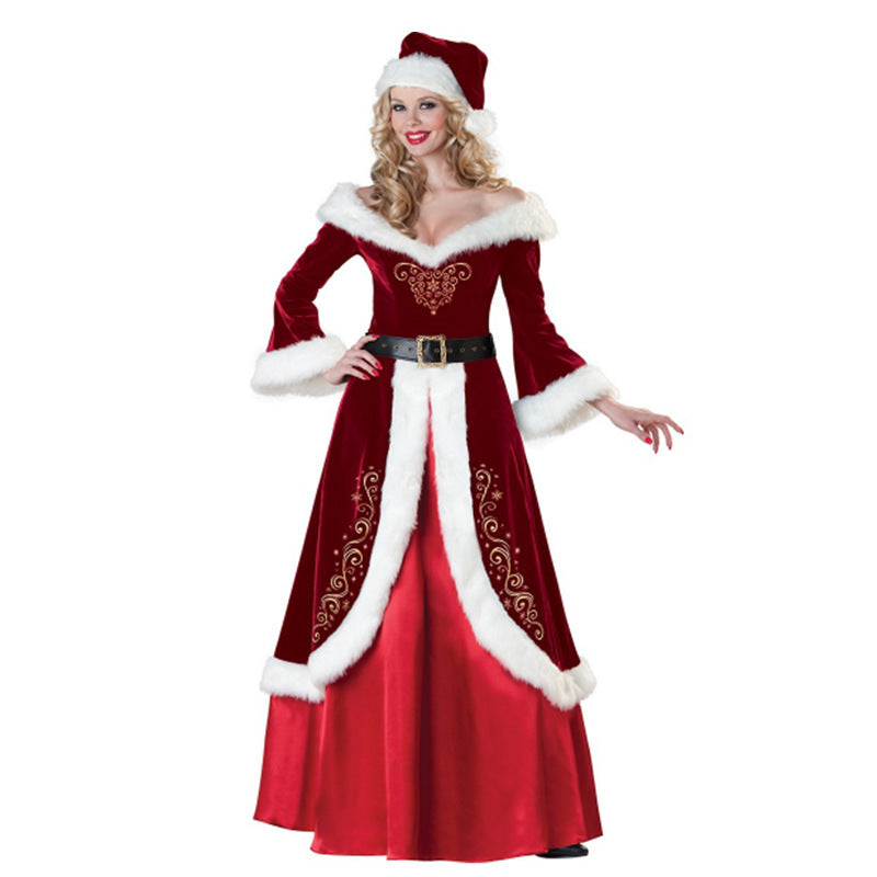 Women's & Men's & Christmas For The Elderly Adult And Noble Thickened Costumes