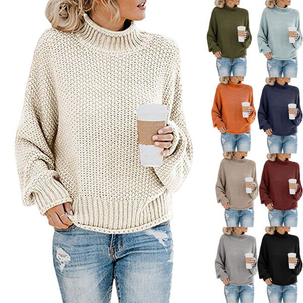 Comfortable Women's Graceful Thick Turtleneck Pullover Sweaters