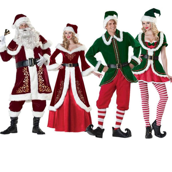 Women's & Men's & Christmas For The Elderly Adult And Noble Thickened Costumes