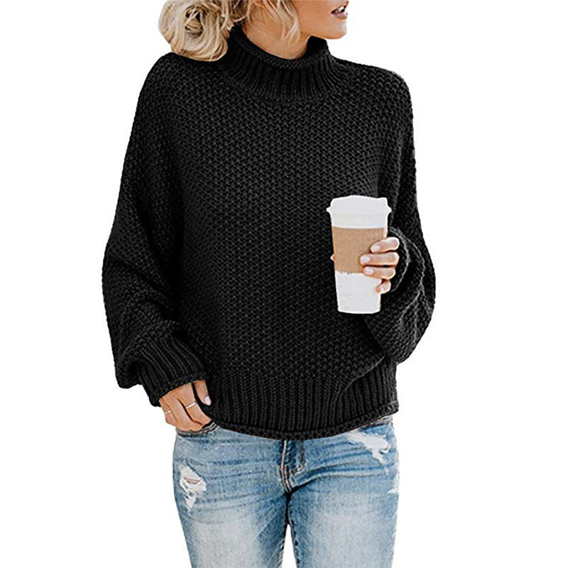 Comfortable Women's Graceful Thick Turtleneck Pullover Sweaters