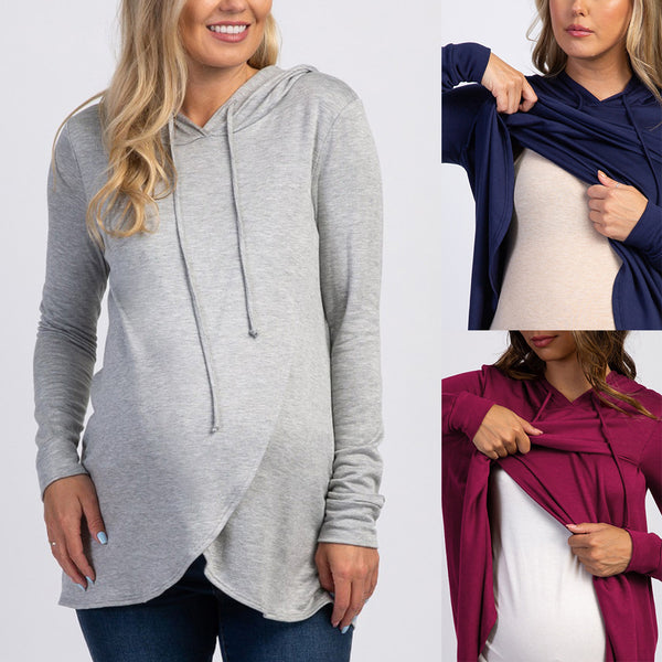 Damen-Sweatshirt mit langen Ärmeln und Kapuze