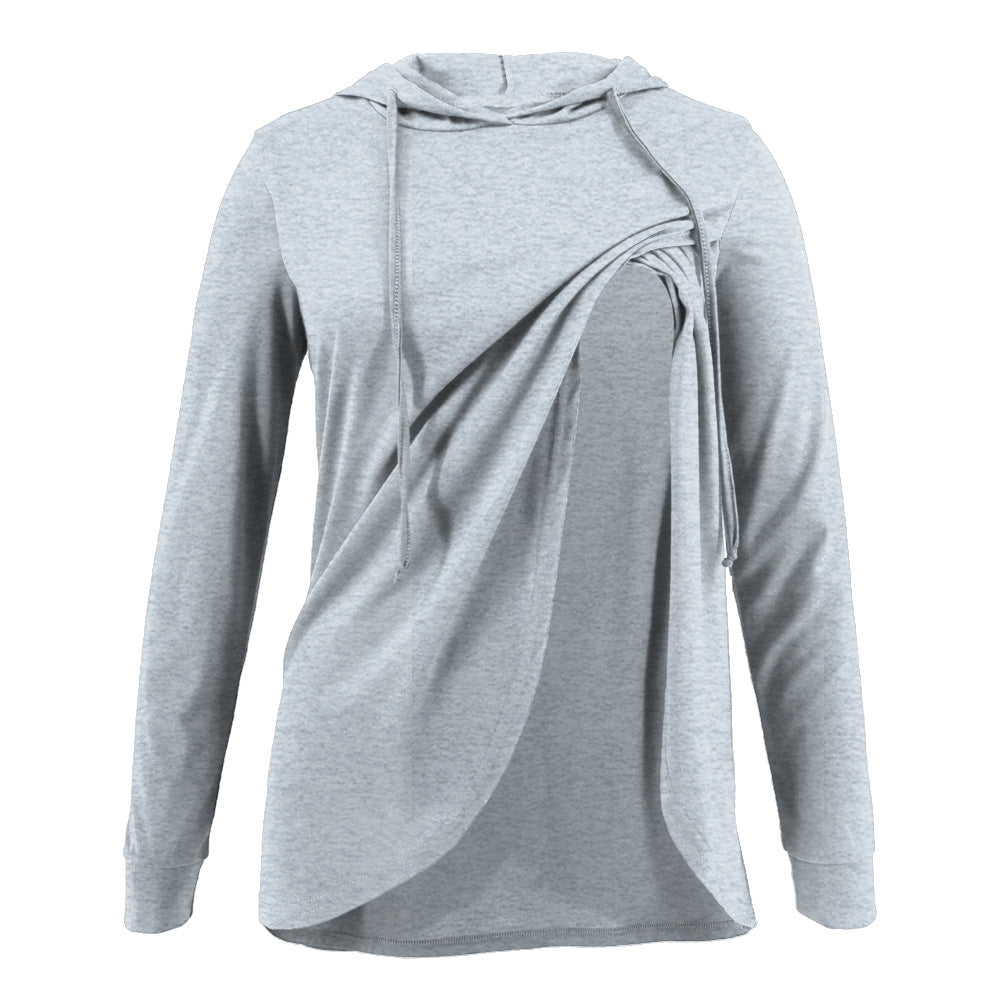 Damen-Sweatshirt mit langen Ärmeln und Kapuze