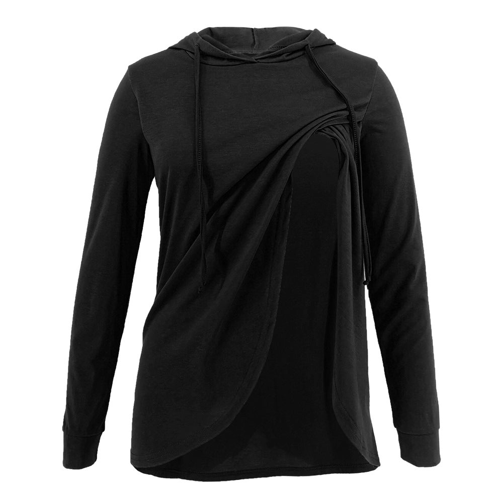 Damen-Sweatshirt mit langen Ärmeln und Kapuze