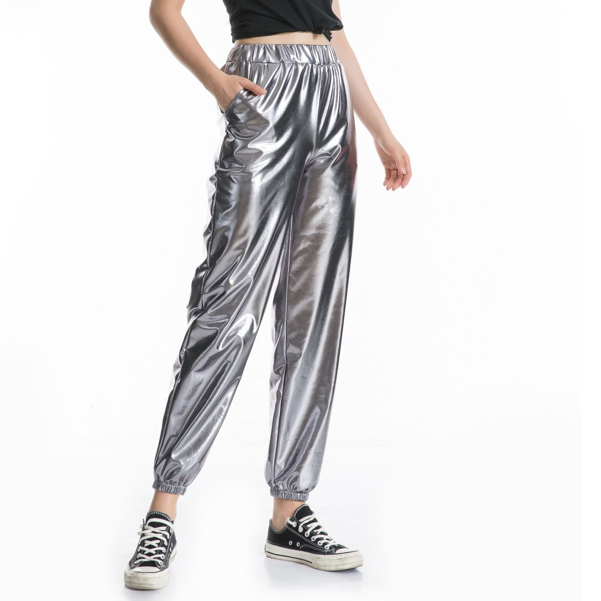 Women's Street Hip Party Shiny Colorful Trousers Pants