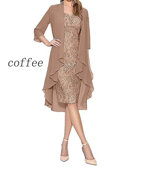 Large Lace Two-piece Set Elegant Party Dresses