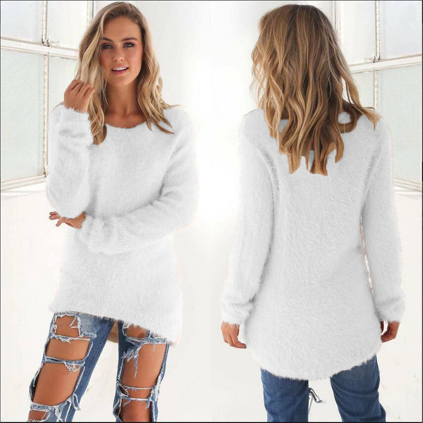 Women's Fashion Solid Color Long Sleeve Sweaters