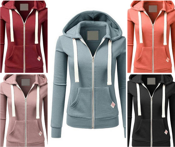 Women's Attractive Personality Sports Zipper Hoodie Sweaters