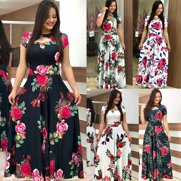 Sexy Fashion Digital Printing Dress Large Skirts