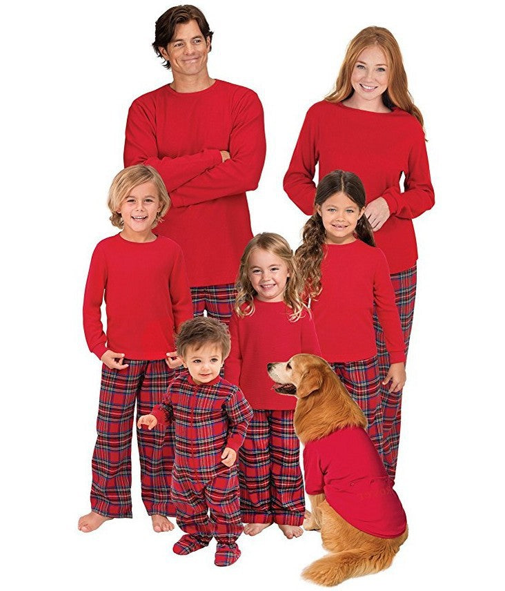 Wear Autumn Home Red Plaid Christmas Suits