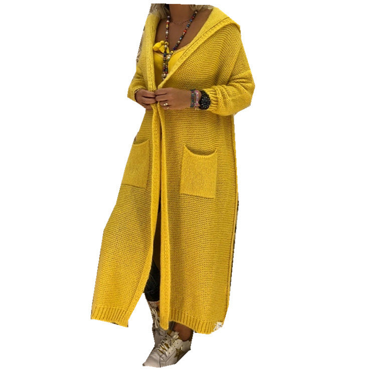 Women's Stylish Loose Lengthened Long Hooded Sweaters