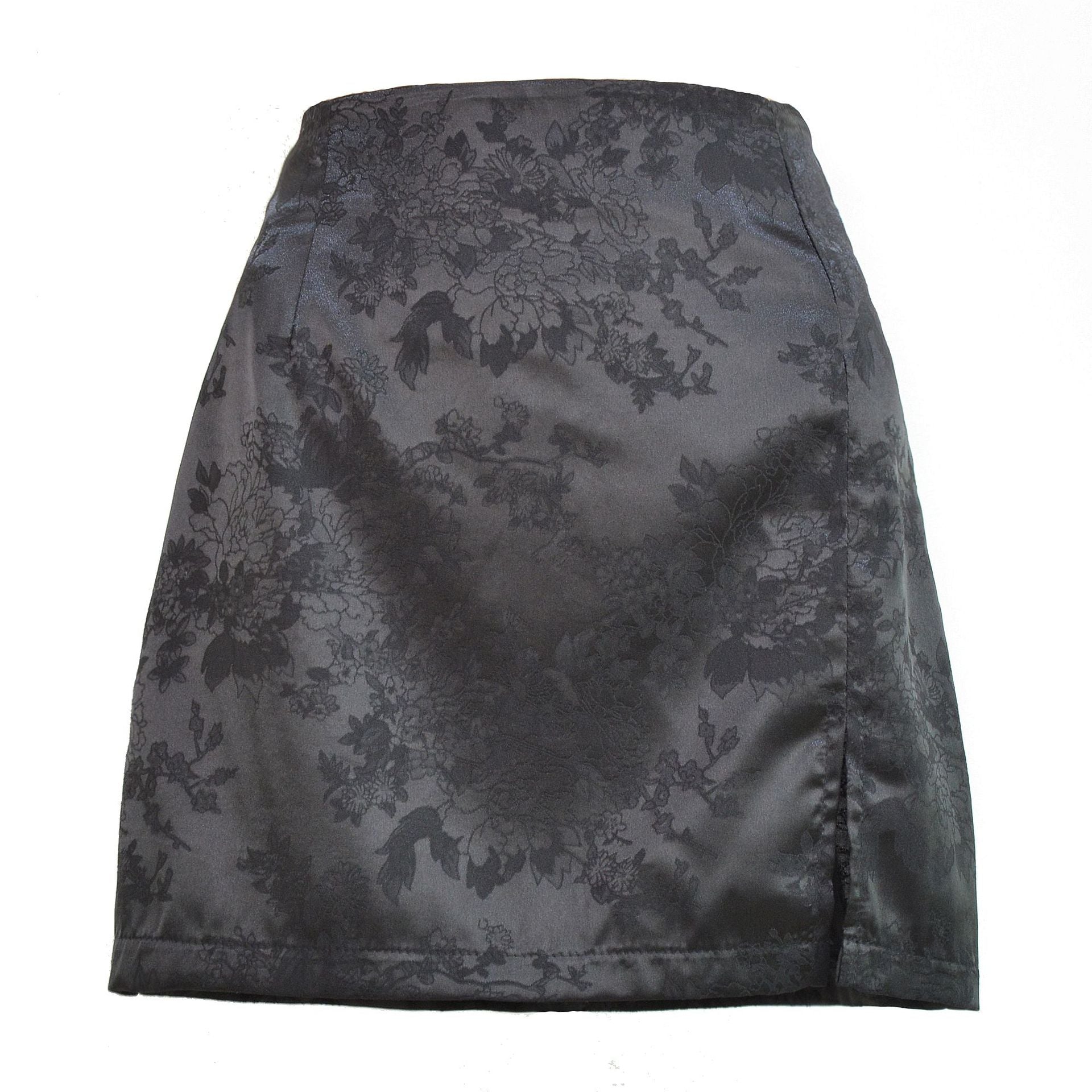 Women's Sexy Satin High Waist Zipper Skirts