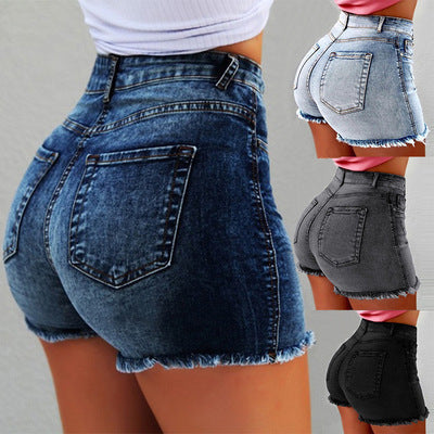 Jeans chauds extensibles taille haute à pampilles sexy pour femmes