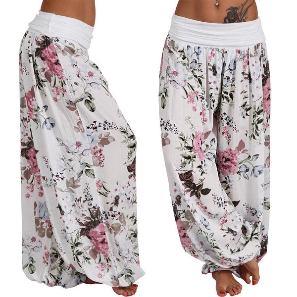 Unique Digital Printing Long Wide-leg Harlan Pants