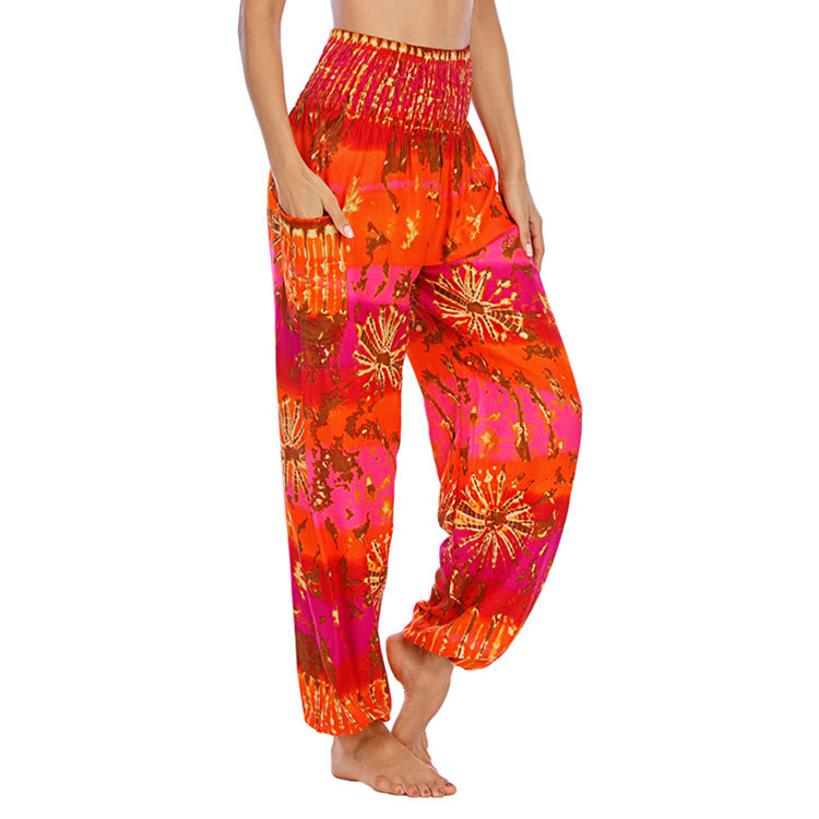 Unique Bohemian Yoga Bloomers Casual Trousers Pants