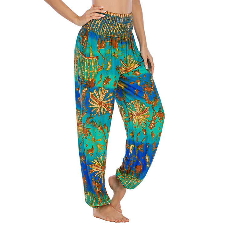 Unique Bohemian Yoga Bloomers Casual Trousers Pants