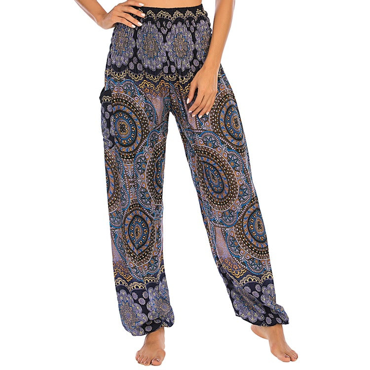 Artificial Fabric Yoga Bloomers Casual Long Pants