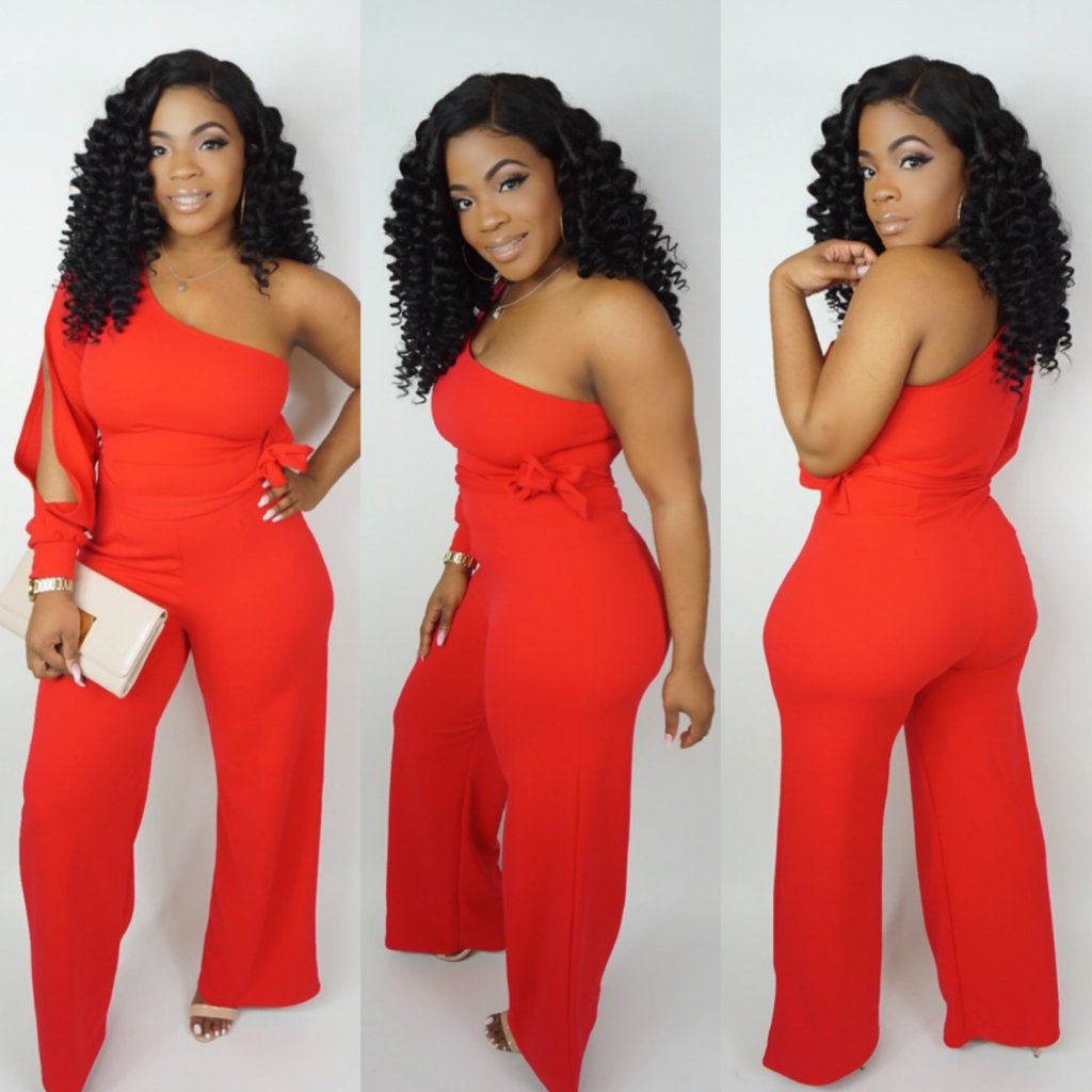 Creative Women's Durable Nightclub Single-sleeve Hollow-out Jumpsuits