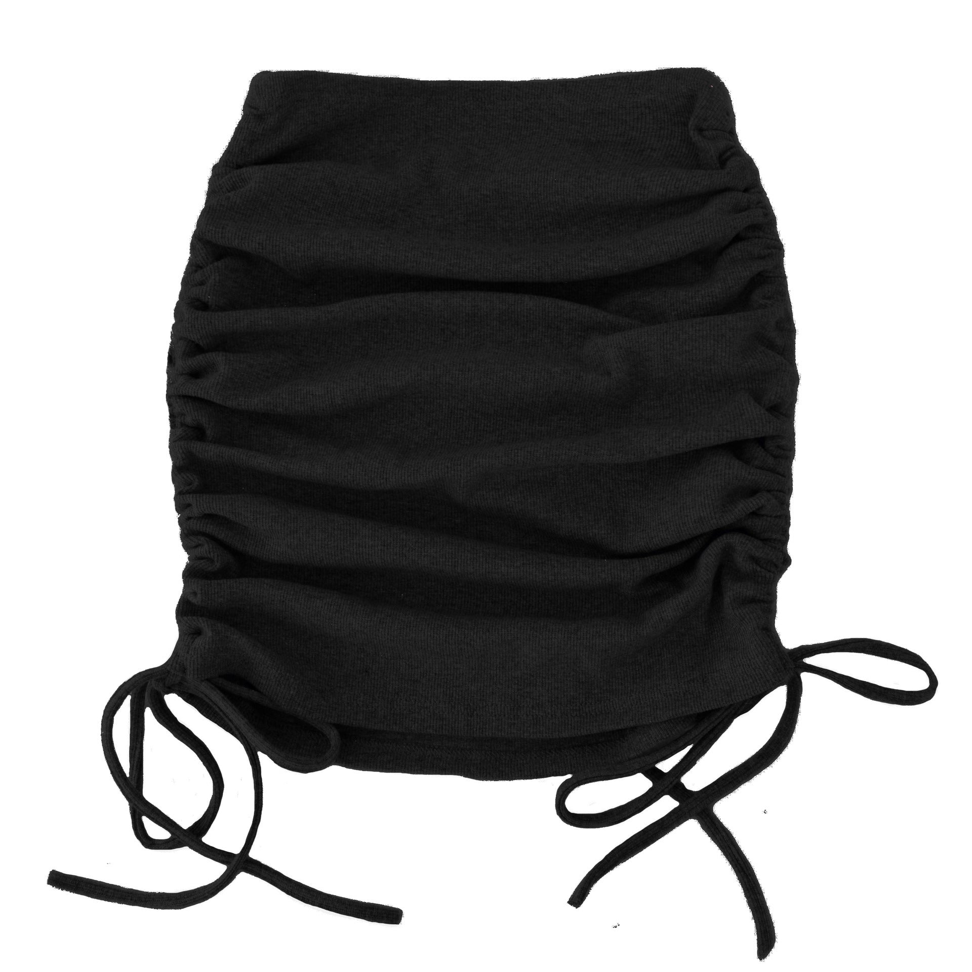 Women's Knitted Drawstring Elastic Pleated Sexy Slim Adjustable Skirts