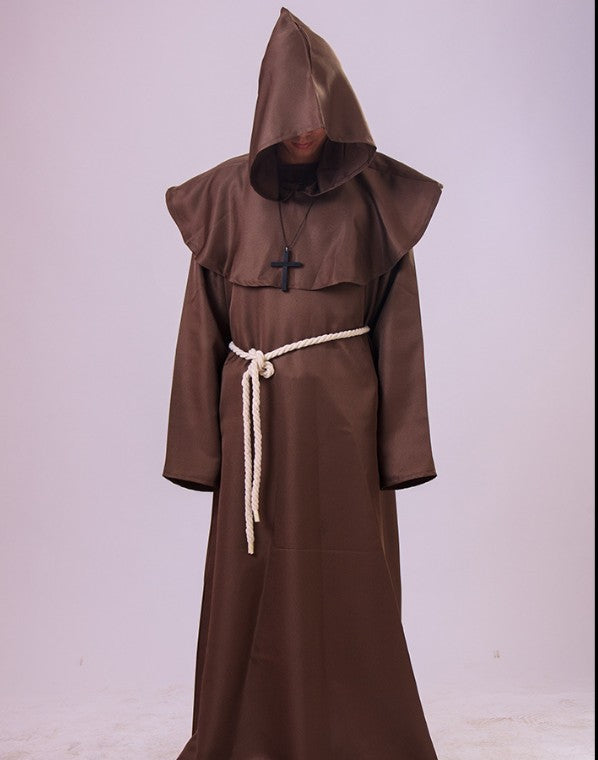 Priest Anime Medieval Retro Monk Robe Costumes