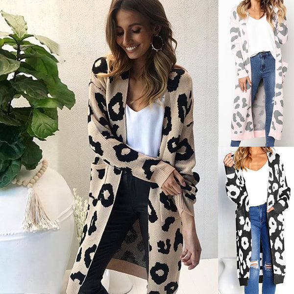 Women's Autumn Leopard Print Long For Sweaters