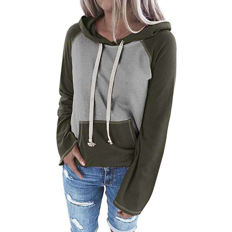 Women's Autumn Hooded Long Sleeve Color Casual Sweaters