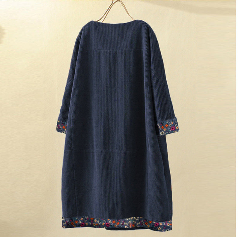 Comfortable Fashion Leisure Corduroy Printed Dress Dresses