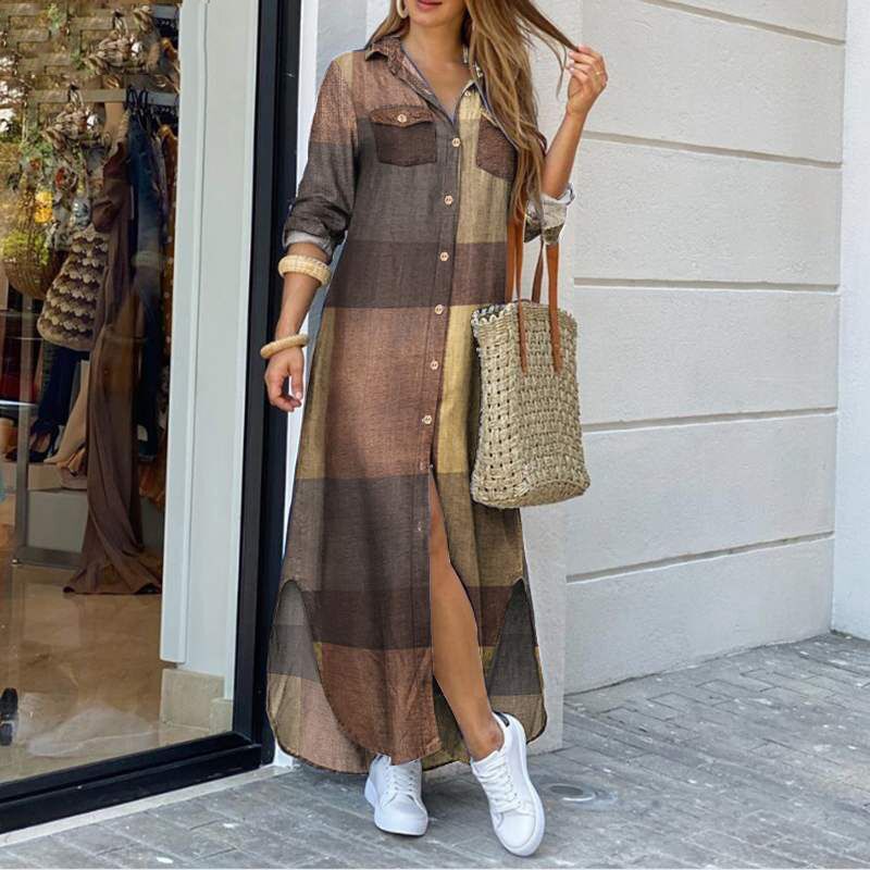 Autumn Fashion Long Sleeve Shirt Dress Dresses