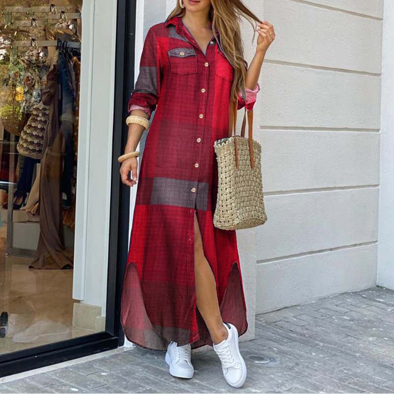 Autumn Fashion Long Sleeve Shirt Dress Dresses