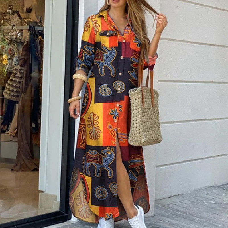 Autumn Fashion Long Sleeve Shirt Dress Dresses