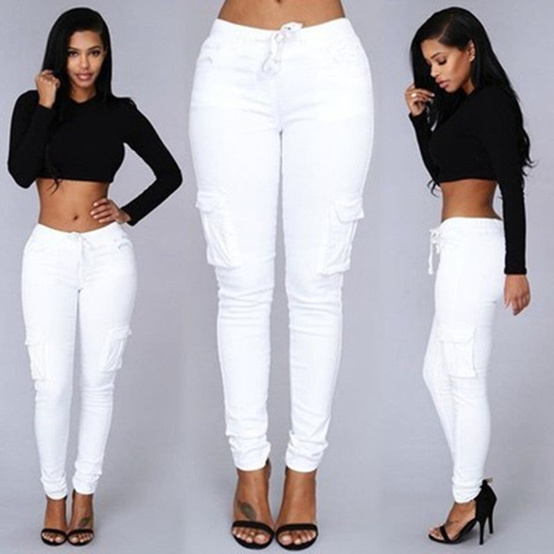 Innovative Women's Pencil Drawstring Lace Casual Pants