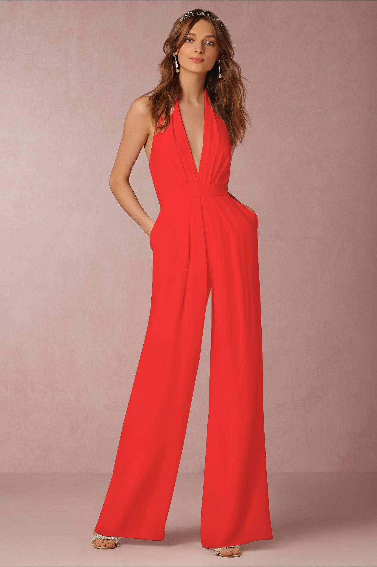 Beautiful Spring Casual Sexy Sleeveless Halter Jumpsuits
