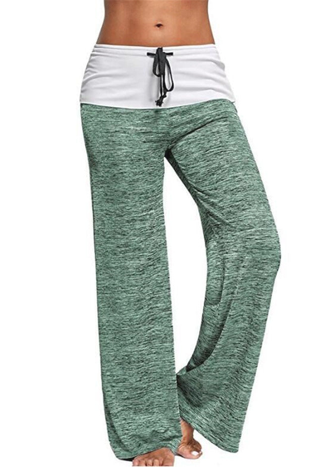 Patchwork Yoga Sports Trousers Outdoor Casual Pants