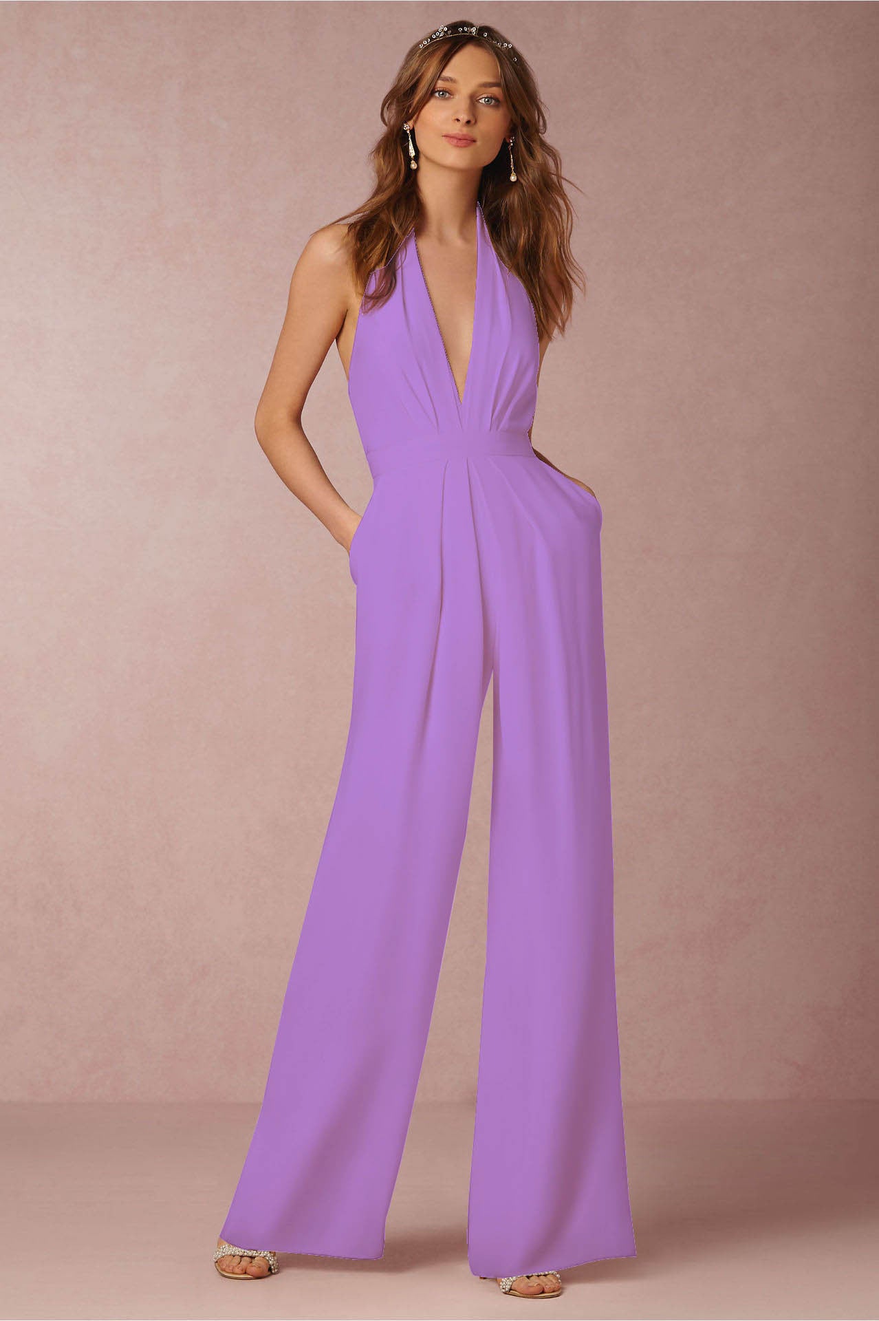 Beautiful Spring Casual Sexy Sleeveless Halter Jumpsuits