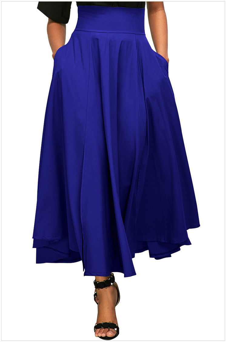 Women's Waist Draped Side Slit With Belt Skirts