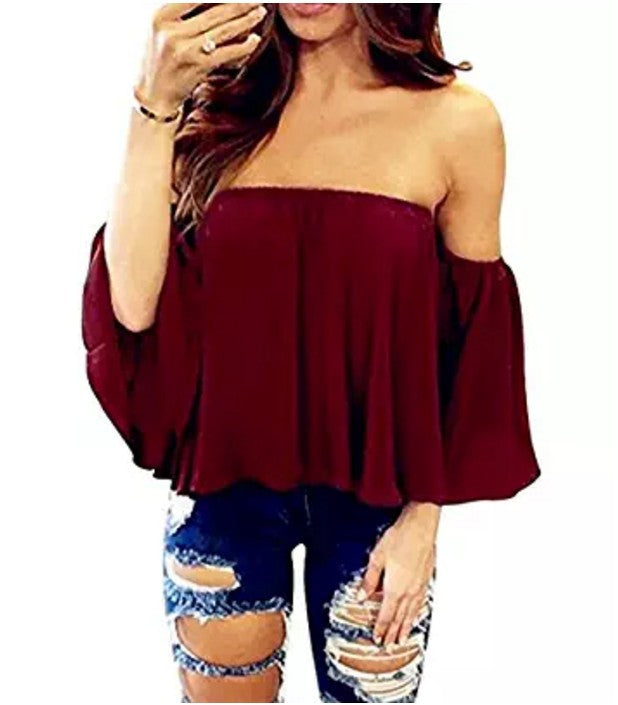 Casual Women's Classy Popular Chiffon T-shirt Blouses