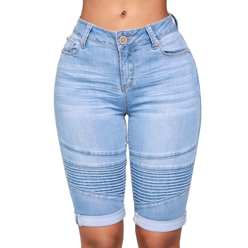 Casual Pretty Women's Stretch Denim Blue Jeans
