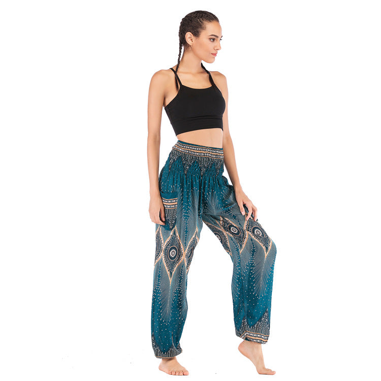 Women's Artificial Fabric Ethnic Bloomers Yoga Casual Pants