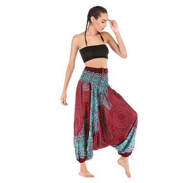 Strapazierfähige, schöne Yoga-Hose aus Rayon im Bohemian-Stil