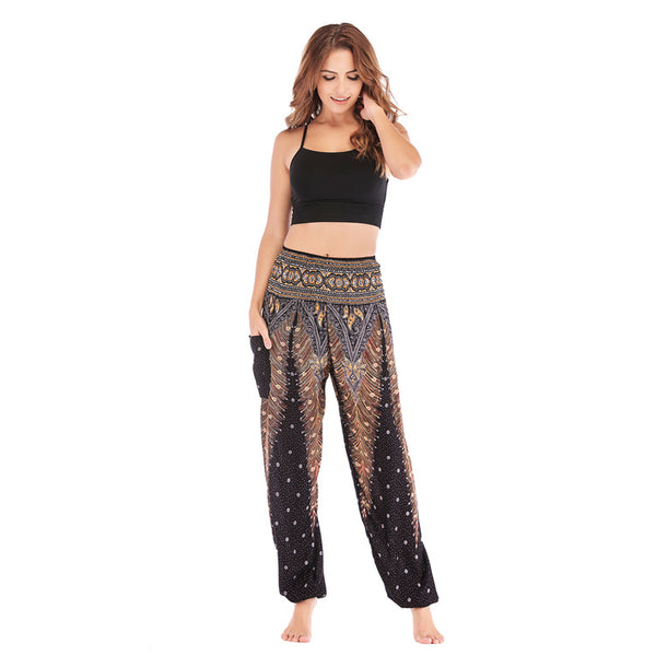 Women's Bohemian Bloomers Yoga Sports Summer Casual Pants