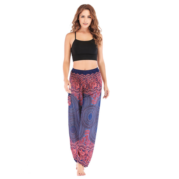 Pantalon Bloomers de yoga en rayonne de bohème gracieux