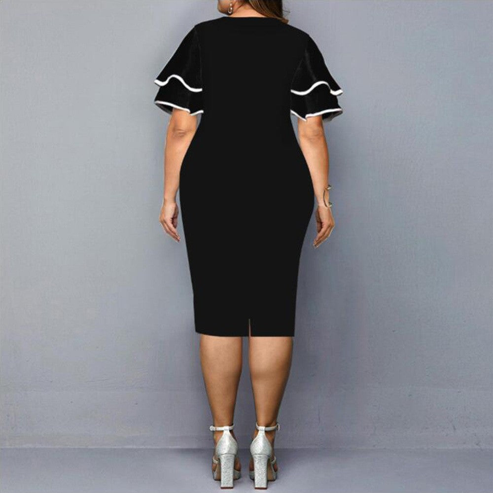 Casual Women's Digital Printed Sleeves Dress Dresses