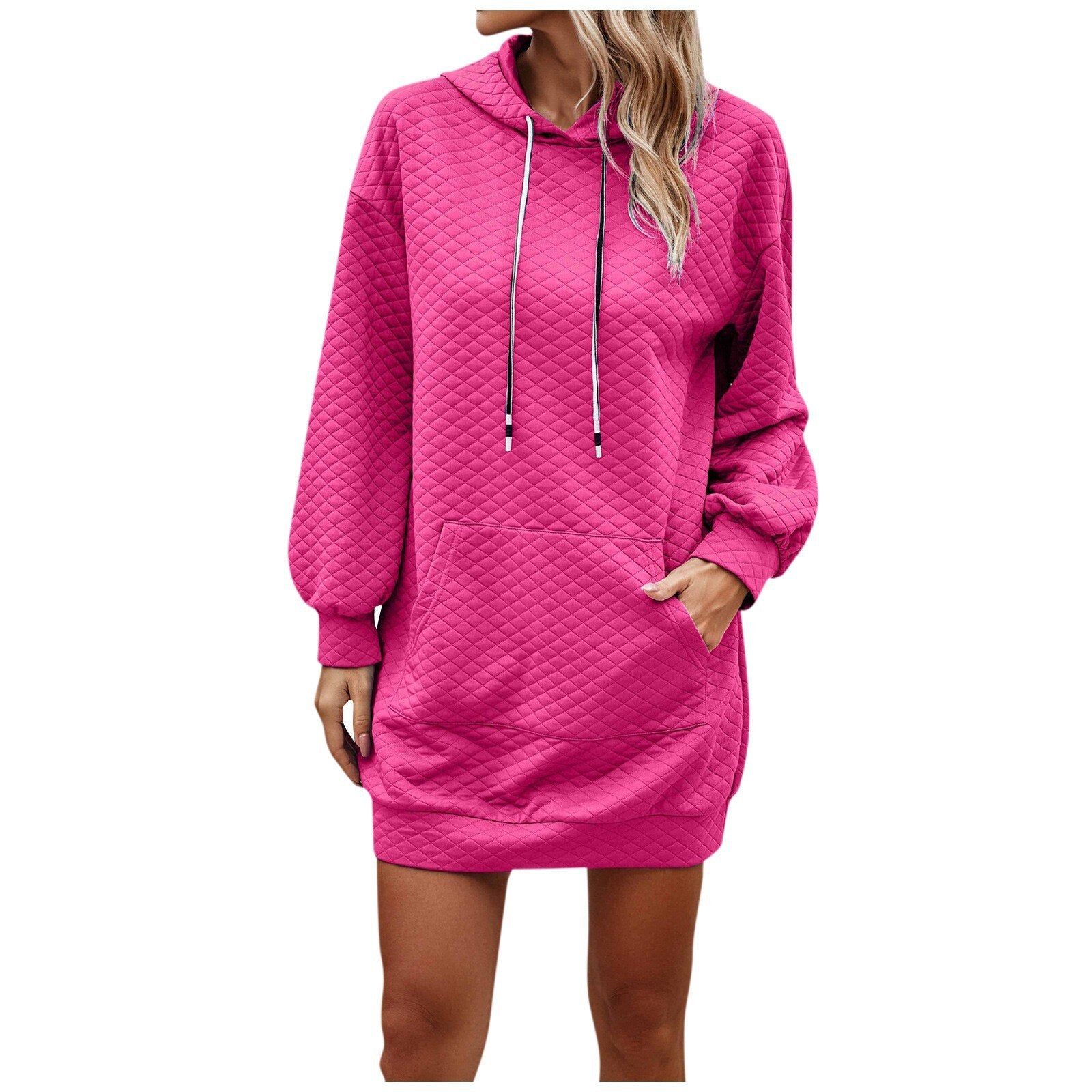 Women's Solid Color Hooded Loose Long Style Sweaters