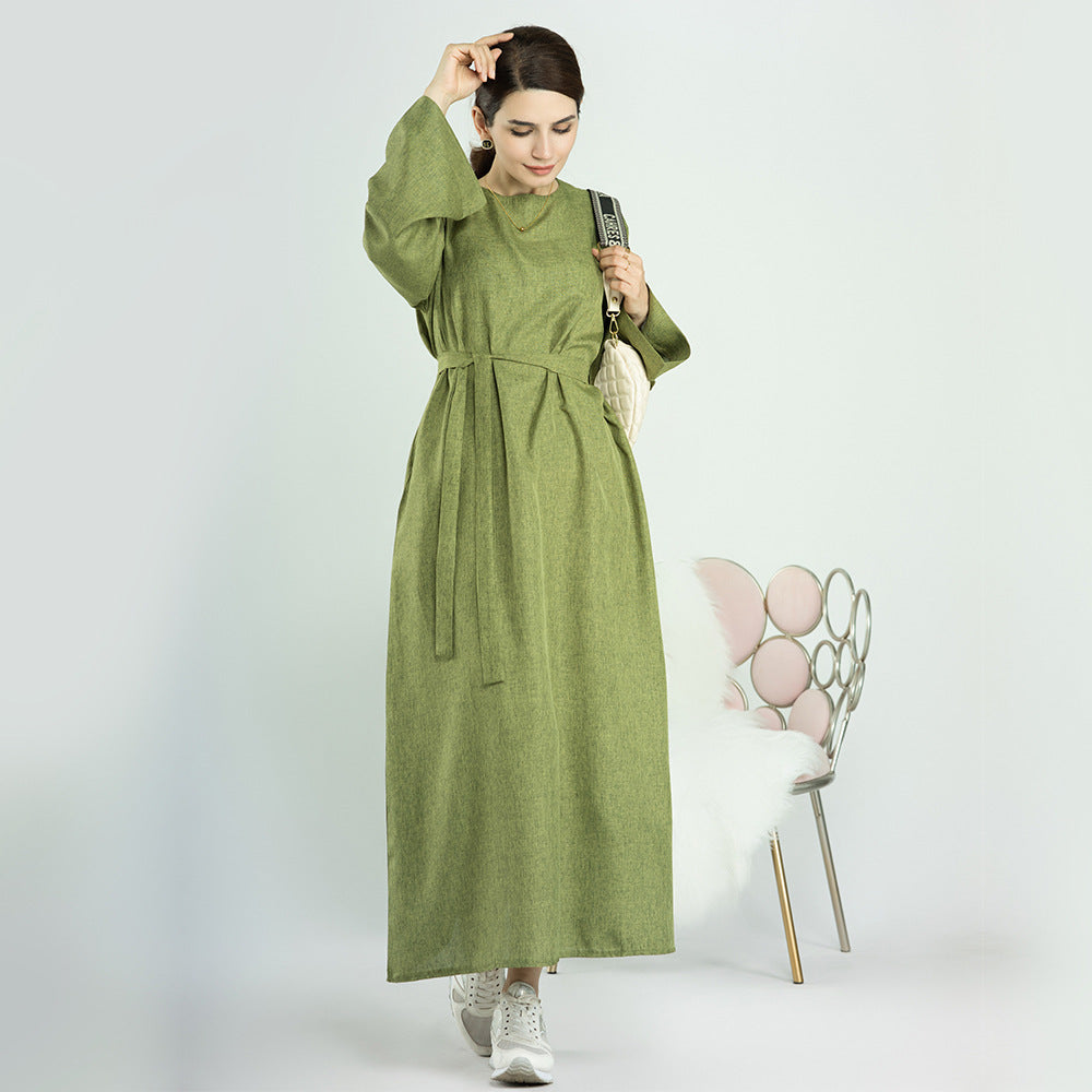 Women's Slouchy Turkish Solid Color Robe Dresses