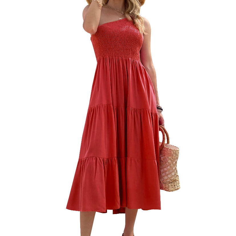 Women's Summer One-shoulder Party Bohemian Dress Dresses