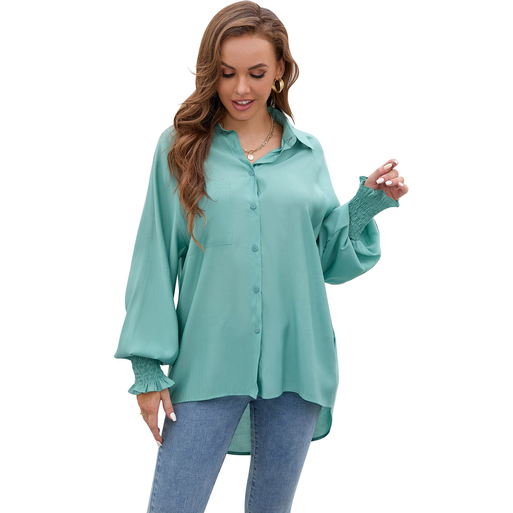 Women's Raglan Sleeve Soft Solid Color Loose Tops