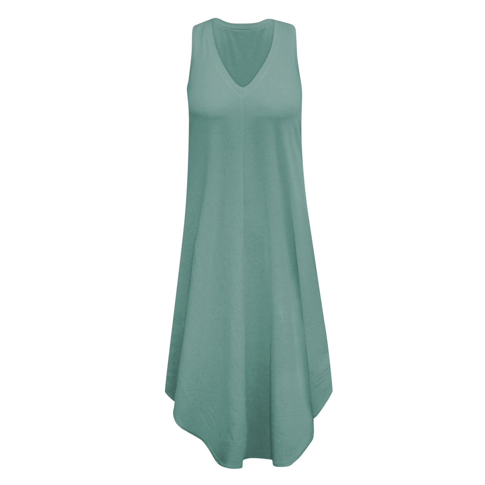 Women's Summer Loose V-neck Sleeveless Long Comfortable Dresses