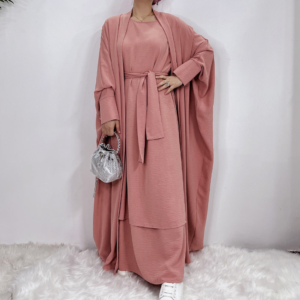 Charming Turkish Robe Solid Color Two-piece Suits